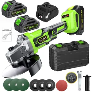 grinderset YUNXI 2026 New heavy-duty 12000RPM angle grinder with 21V lithium-ion batteries, professional polishing machine, multi-function tools, rugged construction, suitable for grinding and polishing, car, boat, flooring, furniture refurbishment
