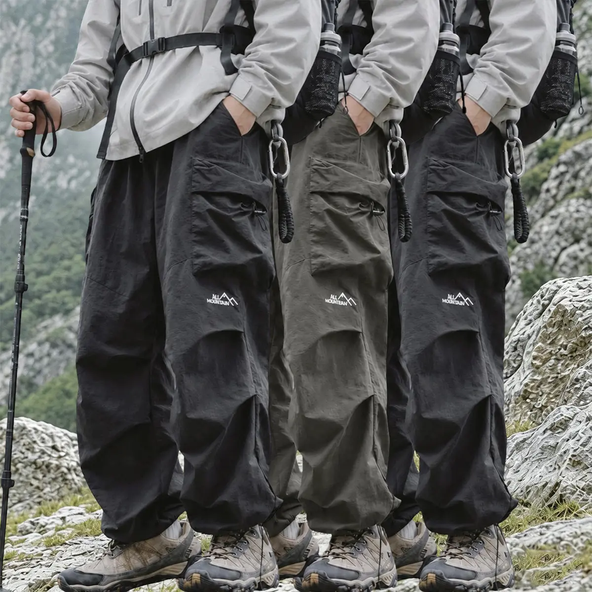 3-Pack Men’s Tactical Cargo Pants – Multi-Pocket Practical Design, Breathable Quick-Dry Fabric, Straight-Leg Workwear, Suitable for Hiking/Jobsite/Everyday Casual Use, Machine Washable, Great Gift for Men