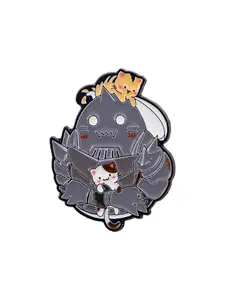 Cartoon Anime Character Design Brooch Pin, Unisex Fashion Backpack Sweater Hat Accessory, Zinc Alloy Badge, All-Season Casual Multi-Purpose Decor