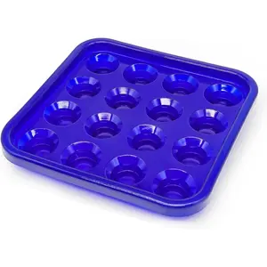 Billiard Ball Storage Tray – Holds 16 Regulation 2-1/4" Pool Balls, Plastic Rack for Standard Size Sets, Great for Game Rooms, Bars, and Pool Halls