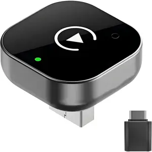 2026 Upgraded Wireless CarPlay Adapter for iPhone iOS 10+ & Android 11+ System - Stable Connection Wired to Wireless Carplay, Metal Design Mini Wireless CarPlay Adapter, Mini Size, No Delay, Plug & Play
