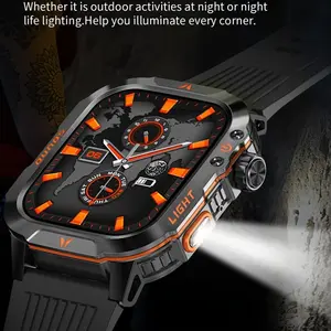 2.01-inch High-definition Large-screen Smartwatch, Smart Wireless For Making And Receiving Calls, Fitness Tracker, Calorie Consumption Pedometer, Deeply Waterproof LED Lighting Lamp, Outdoor Compass, Suitable For Android/Apple Phones