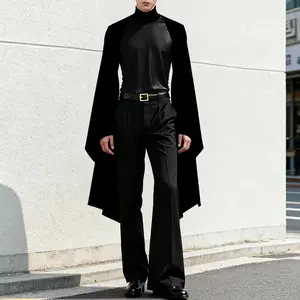 INCERUN Men Spring/Summer Fashion Deconstructed & Patchwork Party Tee