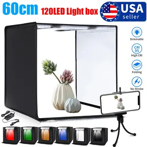 24" Large LED Light Box Photo Tent Portable Photography Studio Shooting Kit