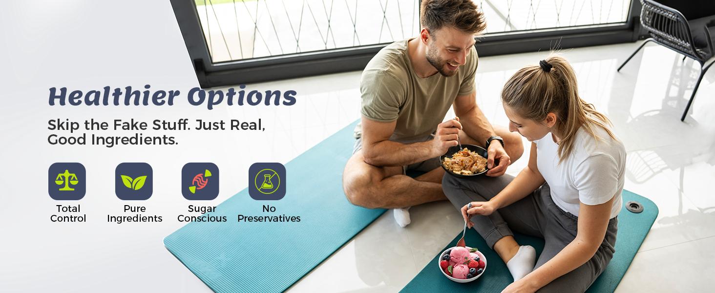 Electric Ice Cream Maker Machine for Homemade, Frozen Treat, Gelato, Yorgurt, Sorbet, Mix-in & More, 10 One-Touch Programs with 3 Pints, Keto, Vegan, Dairy-Free Options