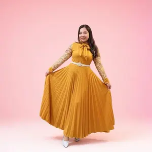 Maxi Pleated Dress Casual