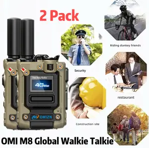 OMI Model M8 Global Walkie Talkie National 10000 miles transnational unlimit range Family hiking audio communitcate Durable Portable Aluminum Charging