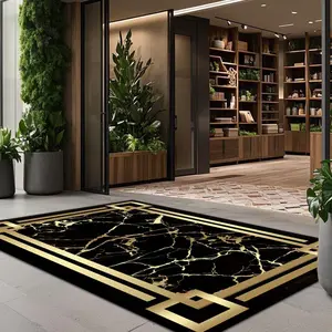 Marble Pattern Floor Mat, Rectangle Home Decorative Carpet, Non-slip Floor Mat for Home Living Room Bedroom Hotel Coffee Shop, Home Decorative Rug