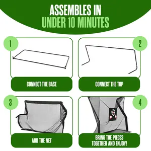 Golf Simulator Net, Net Return, for Garage, Hitting, Backyard, Driving, Indoor/Outdoor Practice, Swing Training, Heavy Duty, Home, Automatically Returns Golfing Ball, 8.2 x 8.2 x 3 Feet