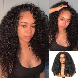 [Wequeen] Leave-out Friendly Burmese Curly Half Wig Glueless Flip Over Human Hair Wig Invisible Hairline Wig