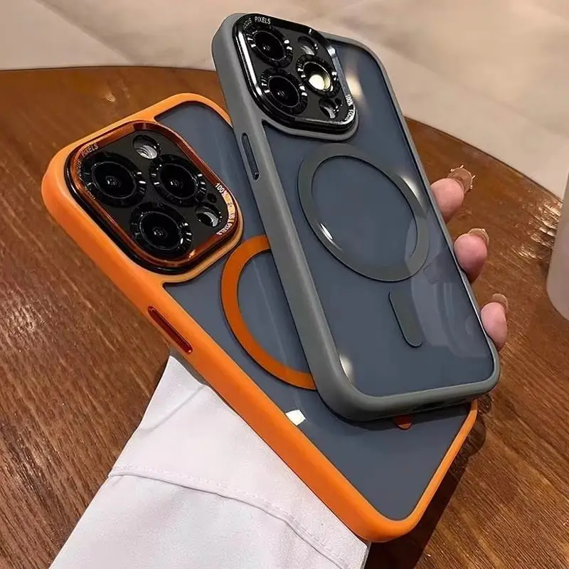 New Wireless Charging Camera Protective Magnetic Phone Case for iPhone 16 15 Pro Max141312 Phone Case New Wireless Charging Camera Protective Magnetic Phone Case for iPhone 16 15 Pro Max141312 Phone Case
