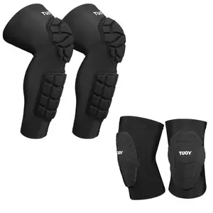 【HolidayHaul】TUOY New Knee Pads Compression Padded Knee Protection Pad for Football Baseball Basketball Youth & Adult Sizes 1 Pair Flexible Non-Slip EVA Foam Padding Protective Gear Workout Gear