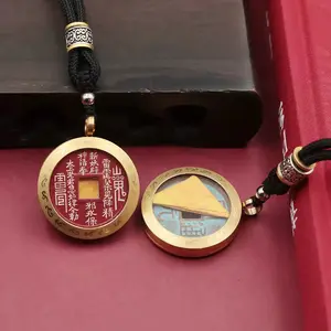 Mountain Ghost Coin & Taoist Amulet CoinAuthentic Chinese Feng Shui Decor Ornamentsfor Daily Wear Vehicle Safety & Home Blessing