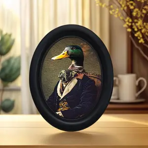 Vintage Art Style Gentleman Duck Decorative Home Item, Perfect for Halloween Christmas Thanksgiving Wall Decoration, Room Decoration, Home Decor Ornament