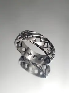 Cuban Link Chain Design Ring - High Fashion Stainless Steel Surgical Steel 7.1mm Band 4.8mm Shank High Polish Classic Unique Accessory