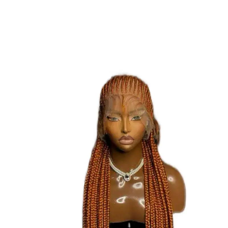 Braided Lace Front Wig - Synthetic Hair, Natural Look, Comfortable Fit, Perfect for Daily Wear and black too