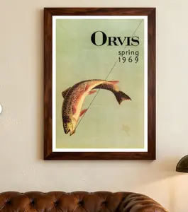 Orvis Spring 1969 Fishing Vintage Canvas Poster，Canvas Posters,wall art,Home decor, holiday gifts. Film Enthusiasts