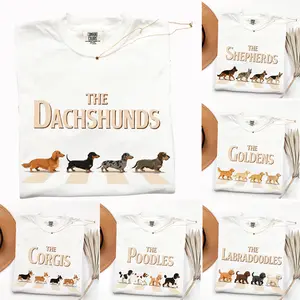 Funny Dog Walking Shirt, Custom 50+ Dog Breeds Tee, Corgi Dachshund Poodle Golden Retriever German Shepherd Labradoodle Shirt