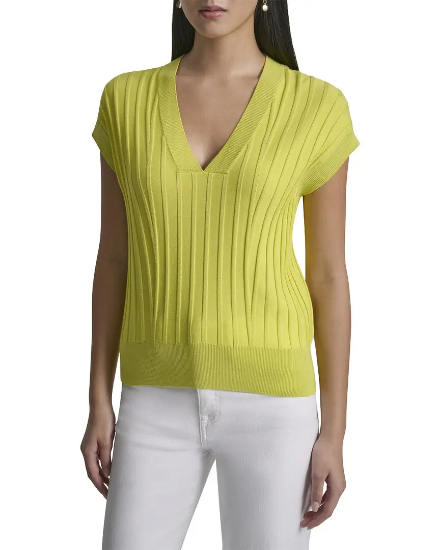 DKNY Rib V-Neck Sweater