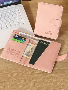 Travel Passport Holder, Travel Essentials, Travel Accessories, RFID Blocking Travel Wallet Documents Organizer Card Slots Passport Cover For Women/Men Black Creditcard Holder Smart Wallet Airtag Wallet