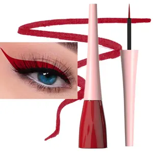 Liquid Eyeliner Pencil Women Waterproof Crimson Eyeliner Pencil, Wing Eyeliner Pencil Stamp Shape Color Eyeliner Pencil