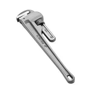 Pipe Wrench, 18-Inch Aluminum Straight Pipe Wrench, Adjustable Plumbing Tool With High-Strength Jaw And Ergonomic Handle, Lightweight, Easy To Carry, Hangable Design For Water Pipes, Automotive And HVAC Repairs