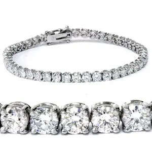 7 Ct T.W. Round Lab Grown Diamond Tennis Bracelet 14K White Gold 7"