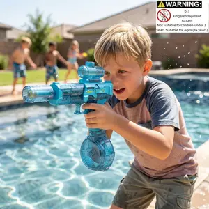 LED Glow Automatic Water Blaster, Rechargeable Electric Water Toy, Pool & Backyard Fun, All-Age Water Fight, Summer Party Gift