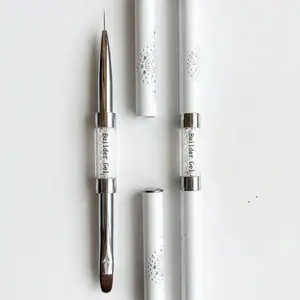 Builder Gel Brush and 11mm Liner Brush for Nail Art, Professional Nail Design Tool