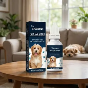 Pet Eye Drops for Cats & Dogs — Reduces Tear Stains, Relieves Eye Itching, Cleansing Eye Drops