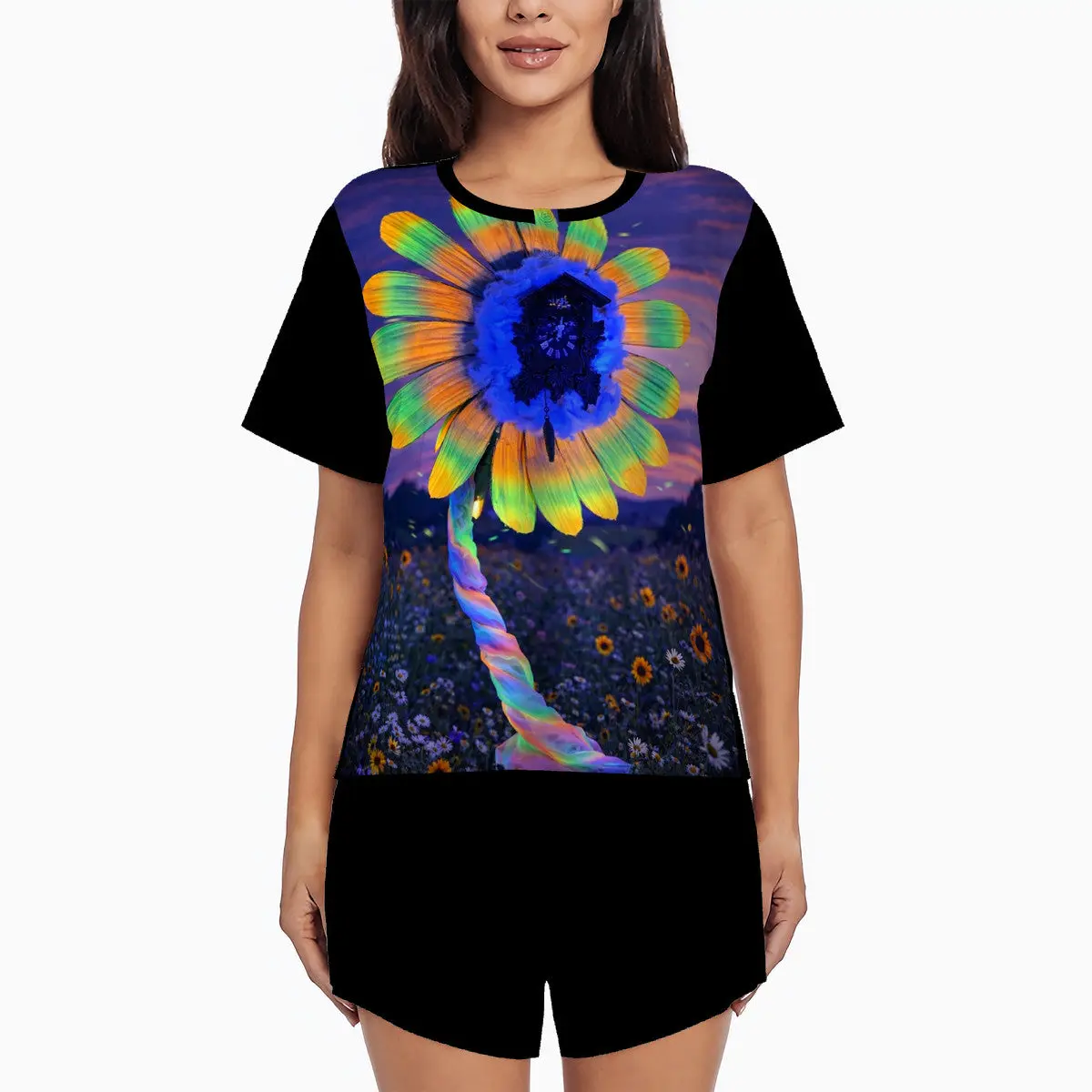 Lucy - Original Artwork by Craig Davoll - Women's Summer Round Neck Pajamas