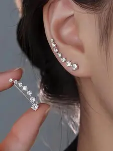 Elegant Climbing Ear Cuff Non-Crystal Design, Soft Cartilage Jewelry, Hypoallergenic Fashion Accessory, Perfect Gift for Women