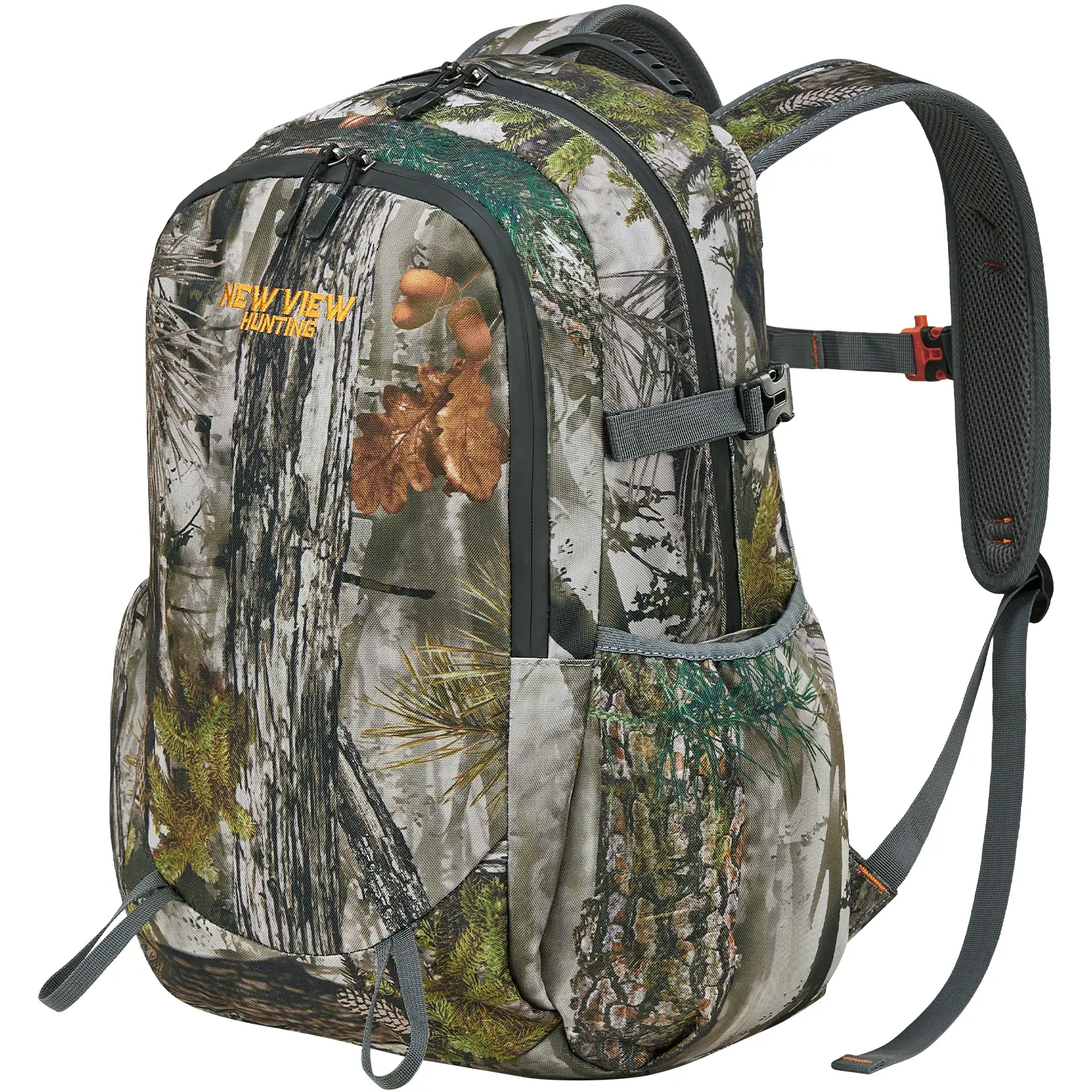 NEW VIEW 30L Camo Backpack, Small and Lightweight Backpack with 11 Pockets, Water Resistant Day Pack