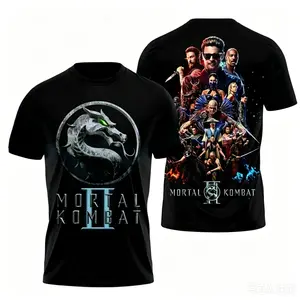 The *Mortal Kombat 2* Legendary Black & White T-Shirt is crafted from 100% pure cotton, making it suitable for all seasons—an excellent choice for everyday wear, sports, gatherings, or street-style outfits.