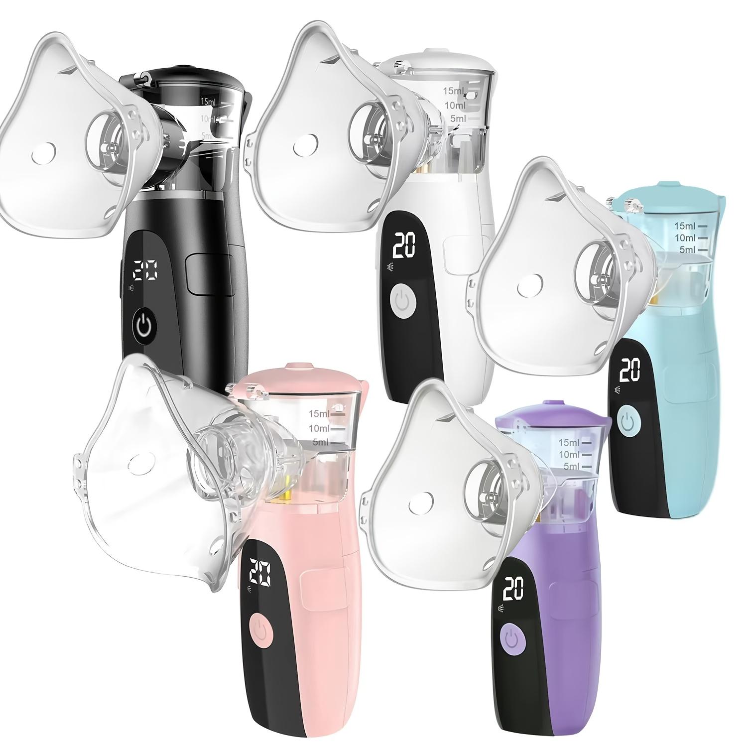 Portable Nebulizer with Self-Cleaning Mode Quiet Operation USB-Powered Rechargeable Hand-Held Smart Mist Steamer for Home Use 5μm Ultra-Fine Mist