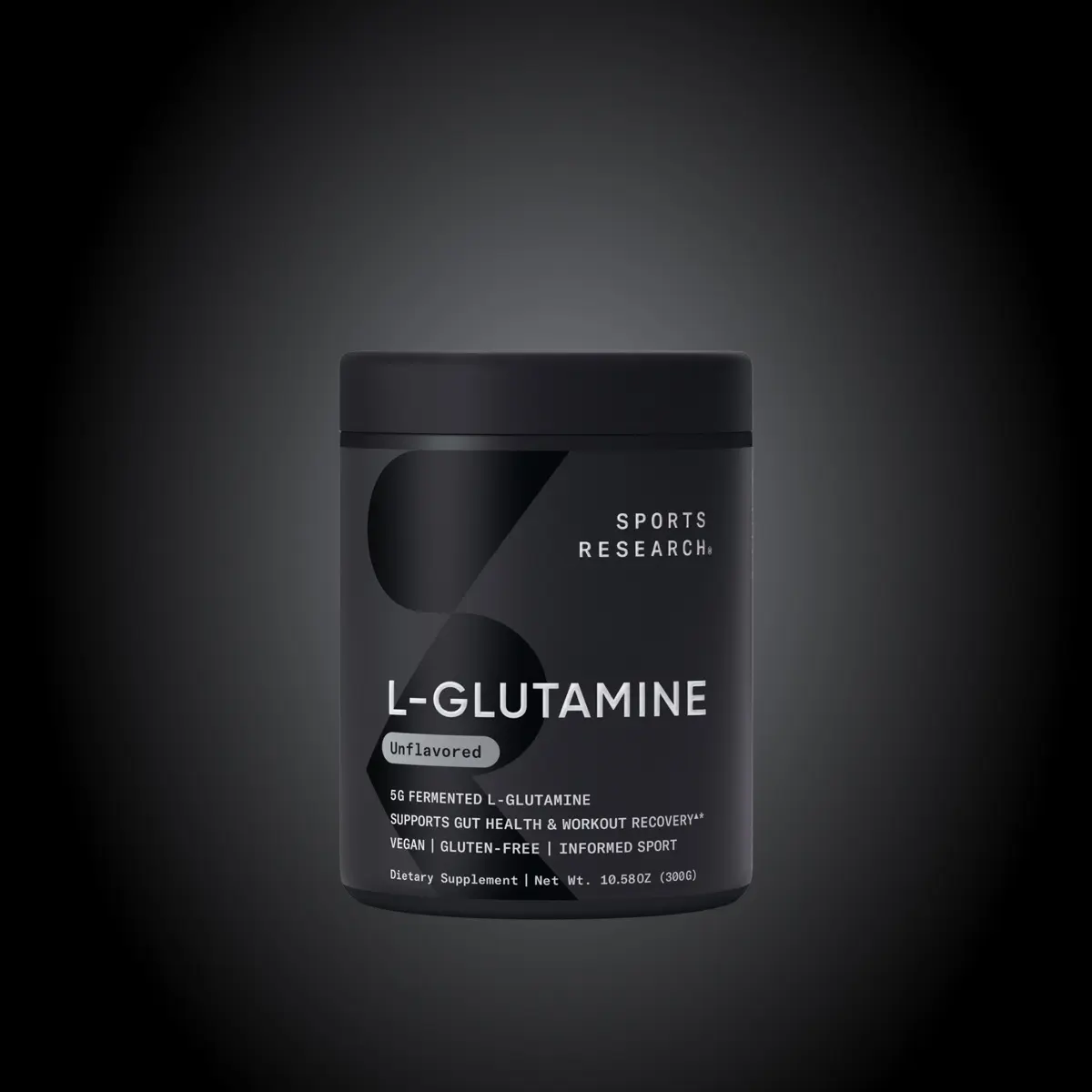 Sports Research L-Glutamine - Fermented, Vegan, Gluten-Free and Informed Sport Tested Formula - 5 G Per Serving - 10.58 Oz