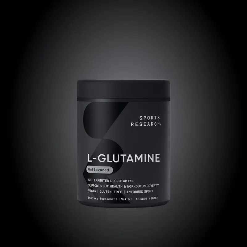Sports Research L-Glutamine - Fermented, Vegan, Gluten-Free and Informed Sport Tested Formula - 5 G Per Serving - 10.58 Oz