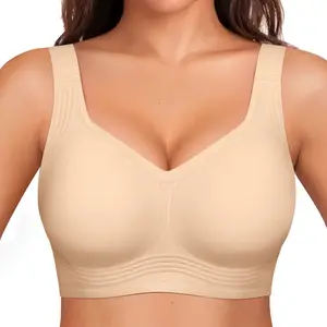 Womens Jelly Bras Full Coverage Wireless Supportive Bra Push Up Plus Size Comfort Soft No Underwire Seamless Comfortable Wireless T-Shirt Everyday Bras Wings,38 ddd