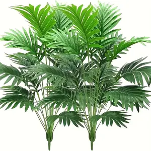 2-Pack Artificial Large Palm Trees, 2.69 Feet, Realistic Touch, Indoor Outdoor Decor, Perfect for Home Garden Office, Plastic Material, Artificial Plants
