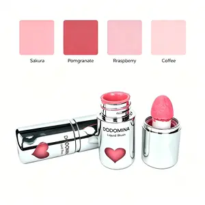 DODOMINA Water Velvet Liquid Blush, Single Item Liquid-to-Powder Beauty Product for All Skin Types, Silky Smooth Blendable Breathable Texture, No Caking No Patchiness, Dewy Multi-Use Makeup for Cheeks Eyes Lips, Brush-Shipping Free Cosmetic love gift