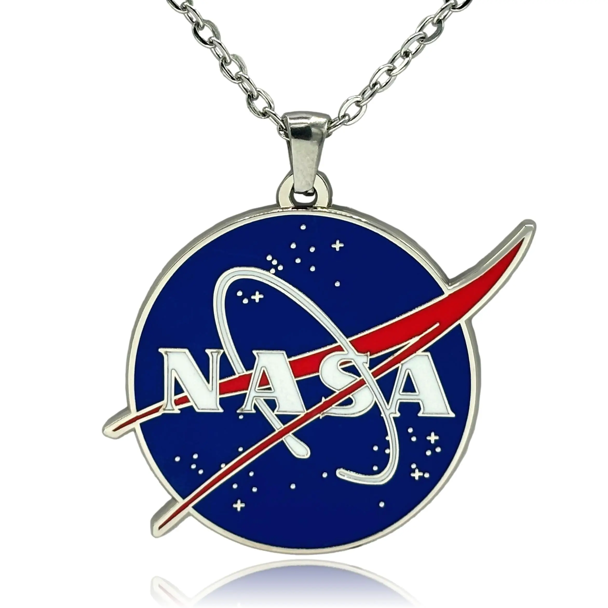 Nasa Logo Enamel Pendant Necklace