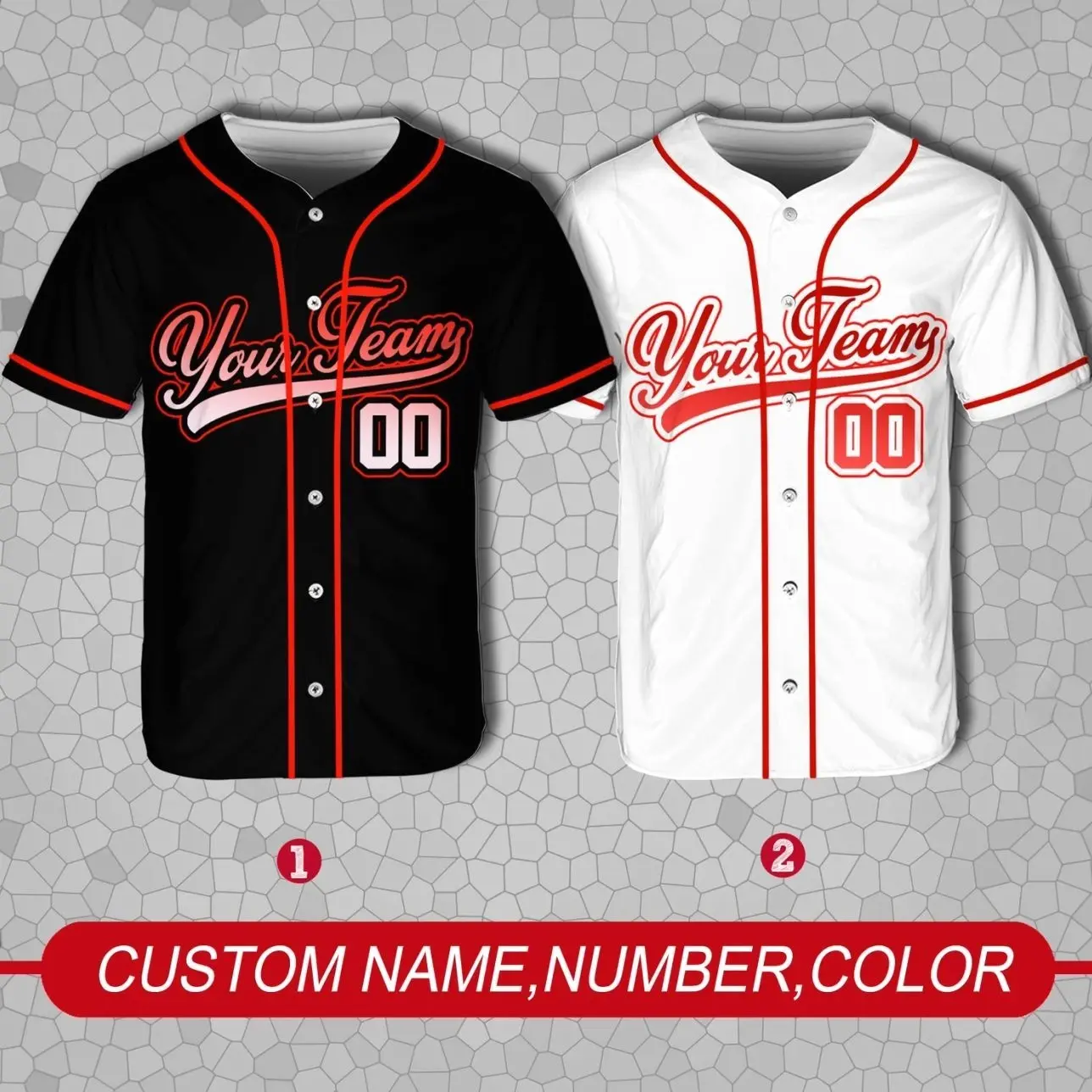 Personalized Team Name And Number Baseball Jersey, Custom Baseball Jersey Shirt, Baseball Jersey Uniform