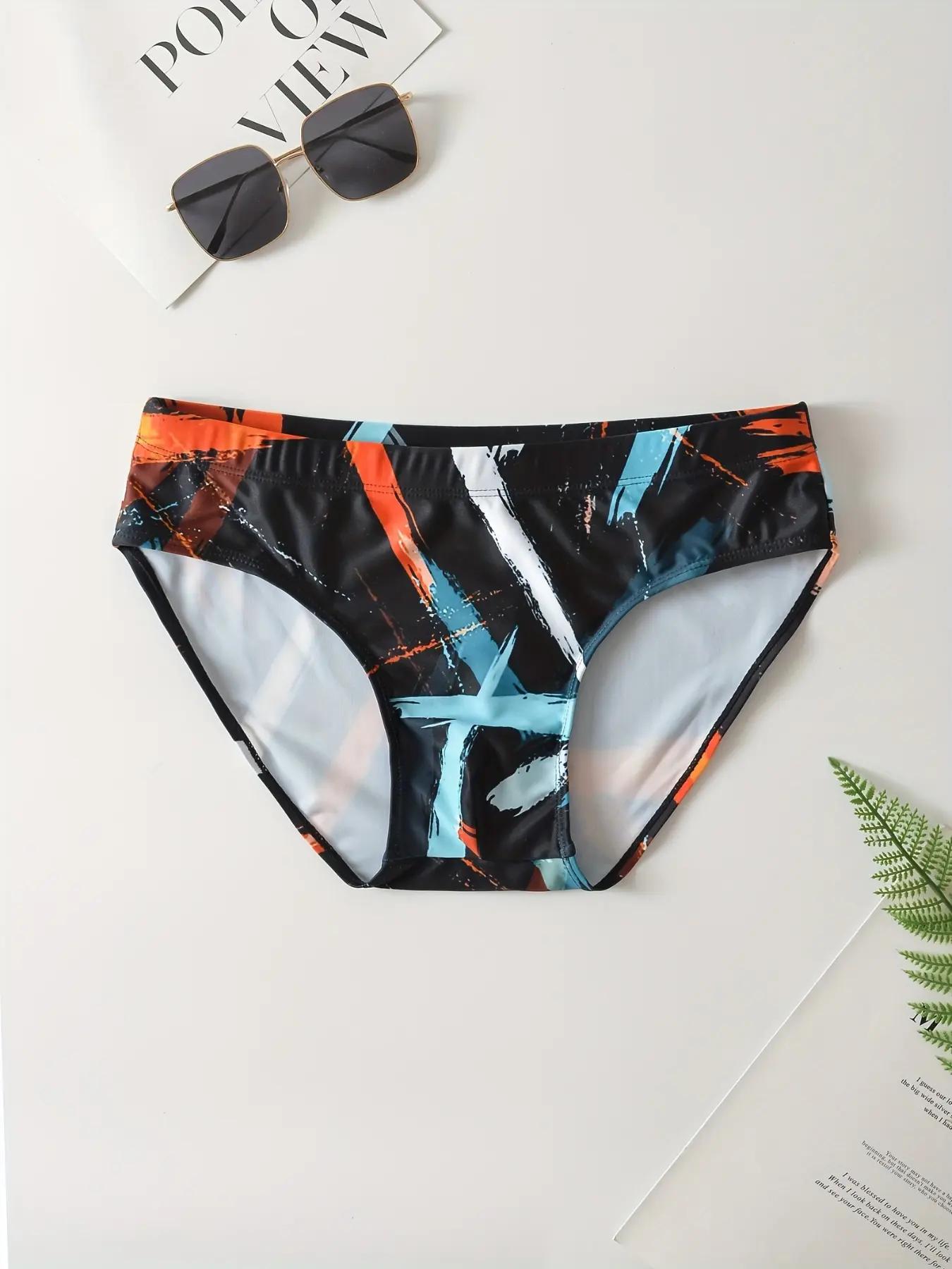 Men's Triangle Sports Fitness Training Professional Quick-Dry Hot Spring Competition Racing Adult Swimming Trunks Activewear