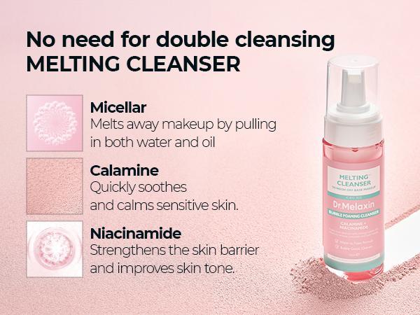 [Dr.Melaxin Official] Melting Cleanse Hypoallergenic Makeup remover with Quick Bubble, Deep Pore Cleansing for all skin type, 150ml