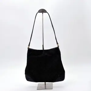 Pre-owned GUCCI Shoulder Bag GG Nylon Black Bag