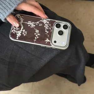 Spring branch swallow illustration for iPhone17ProMax Apple 17 mobile phone case 14 Epoxy 16 electroplating 15 niche 14 hard case 16pro protective case 15promax/16promax female Cover