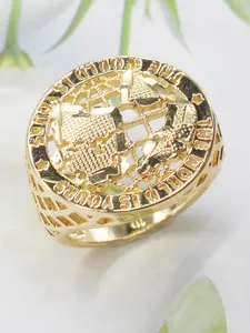 Men's Fashion Punk Hollow Map Vintage Ring, Punk Style Ring, Hip Hop Versatile Jewelry Gift for Dad Boyfriend, Daily Party Wear