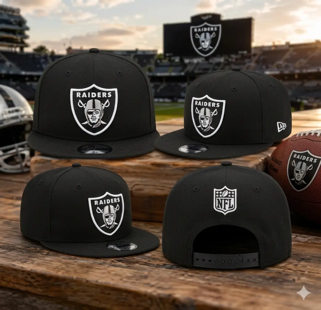 New Era Las Vegas Raiders Snapback Baseball Hat for Men and Women, Gorras de Béisbol Unisex, Embroidered Team Logo, Streetwear Fashion Essential, Vintage Baseball Cap Style, TikTok Trending USA Collection sohochic