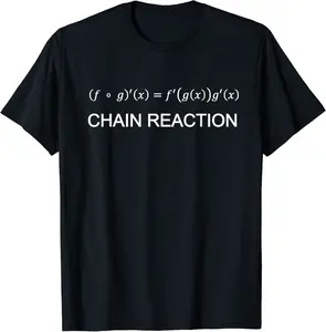 Chain Rule for Derivatives Math Teacher Engineer T-Shirt - Robertbobby Shop 64B07XTVLCHM