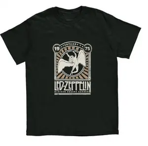 Led February 1975 Zeppelin Gildan 5000 Unisex T-shirt, Led February Pop Rock Legend T-Shirt, Size Shirt Suitable for Both Men and Women, Music Vintage Concert, Rock n Roll, 1975 Tour Music Gildan Cotton Shirt, Size for Adult Shirt